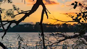 Zachód słońca nad jeziorem Mój, październik 2023 r. - zdjęcie 41