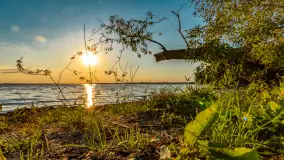 Wrześniowy zachód słońca nad jeziorem Dargin - zdjęcie 1