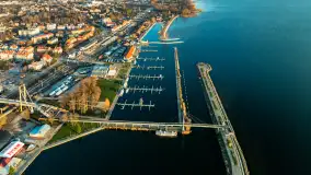 Ekomarina Giżycko i Niegocin przed zachodem słońca, listopad 2023 r. - zdjęcie 24