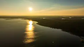 Ekomarina Giżycko i Niegocin przed zachodem słońca, listopad 2023 r. - zdjęcie 1