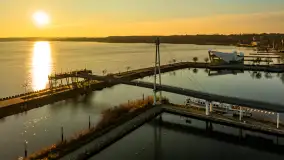 Ekomarina Giżycko i Niegocin przed zachodem słońca, listopad 2023 r. - zdjęcie 13