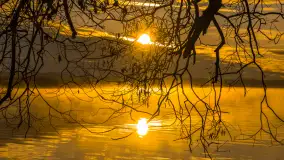 Wschód słońca nad jeziorem Dobskim, listopad 2023 r. - zdjęcie 25