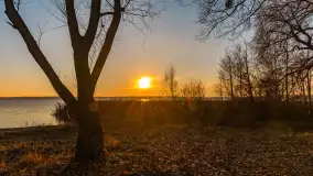 Zachód nad jeziorem Niegocin, listopad 2023 r. - zdjęcie 13