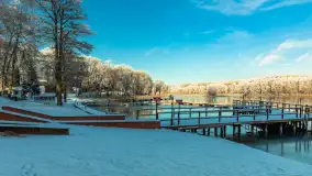 Zima w porcie Łabędzi Ostrów w Pięknej Górze, listopada 2023 r. - zdjęcie 40