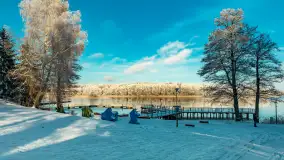 Zima w porcie Łabędzi Ostrów w Pięknej Górze, listopada 2023 r. - zdjęcie 19