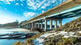 Most Sztynorcki, jeziora Dargin i Kirsajty w zimowej odsłonie, listopad 2023 r. - zdjęcie 2