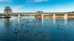 Most Sztynorcki, jeziora Dargin i Kirsajty w zimowej odsłonie, listopad 2023 r. - zdjęcie 4