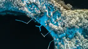 Jeszcze raz zima z drona nad Kisajnem i Święcajtami, listopad 2023 r. - zdjęcie 26