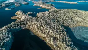 Jeszcze raz zima z drona nad Kisajnem i Święcajtami, listopad 2023 r. - zdjęcie 21