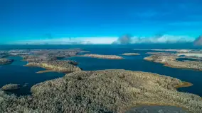 Jeszcze raz zima z drona nad Kisajnem i Święcajtami, listopad 2023 r. - zdjęcie 24