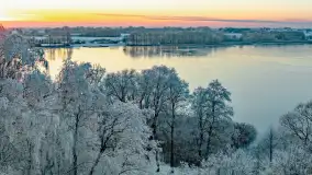 Zimowy zachód słońca nad jeziorem Mój, listopad 2023 r. - zdjęcie 38