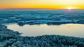 Zimowy zachód słońca nad jeziorem Mój, listopad 2023 r. - zdjęcie 44