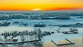 Zimowy zachód słońca nad jeziorem Mój, listopad 2023 r. - zdjęcie 40