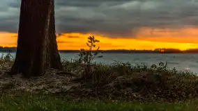 Cieniutki... zachód słońca nad jeziorem Dargin, listopad 2023 - zdjęcie 4