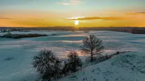Wschód słońca w okolicach wsi Podlasie, grudzień 2023 r. - zdjęcie 20