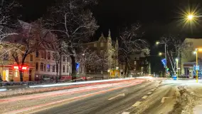 Zimowy Kętrzyn w nocy, styczeń 2024 r. - zdjęcie 31