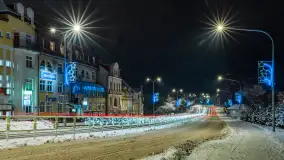 Zimowy Kętrzyn w nocy, styczeń 2024 r. - zdjęcie 29