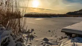 Zimowo i przed zachodem słońca na przystani Harsz Zdorkowo - zdjęcie 25