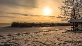 Zimowo i przed zachodem słońca na przystani Harsz Zdorkowo - zdjęcie 17