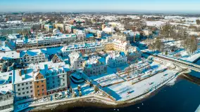 Zimowy Pisz na ujęciach z drona, styczeń 2024 r. - zdjęcie 13