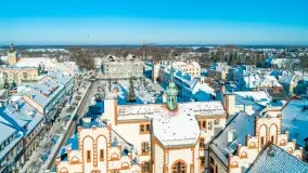 Zimowy Pisz na ujęciach z drona, styczeń 2024 r. - zdjęcie 14