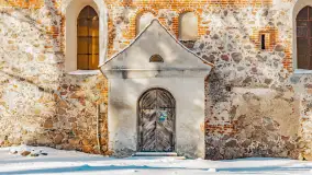 Zamek Krzyżacki, a teraz kościół w Bezławkach w zimowej scenerii, styczeń 2024 r. - zdjęcie 14