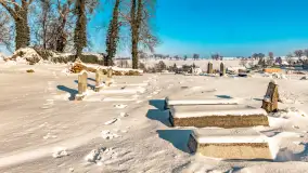 Zamek Krzyżacki, a teraz kościół w Bezławkach w zimowej scenerii, styczeń 2024 r. - zdjęcie 18