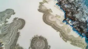 Dziewiszewo i jezioro Dziewiszewskie z lotu ptaka, styczeń 2024 r. - zdjęcie 19