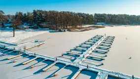 Bełdany, Piaski i Mazurski Raj z lotu ptaka, styczeń 2024 r. - zdjęcie 21