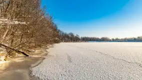 Zimowa rzeka Dajna niedaleko Wilkowa, styczeń 2024 r. - zdjęcie 29