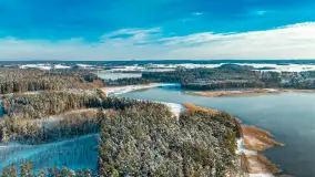 Zimowe jezioro Gołdopiwo w okolicach Przerwanek, styczeń 2024 r. - zdjęcie 2