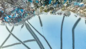 Zimowe jezioro Gołdopiwo w okolicach Przerwanek, styczeń 2024 r. - zdjęcie 36