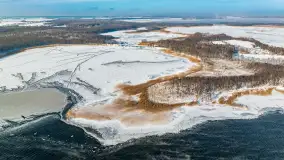 Zima nad jeziorem Dargin, styczeń 2024 r. - zdjęcie 2