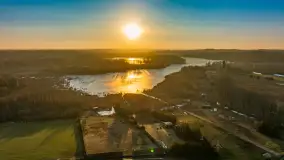 Wschód słońca z resztkami zimy nad jeziorem Siercze, styczeń 2024 r. - zdjęcie 3