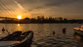 Zachód słońca w Mikołajkach, luty 2024 r. - zdjęcie 11