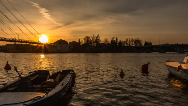 Zachód słońca w Mikołajkach, luty 2024 r. - zdjęcie 11