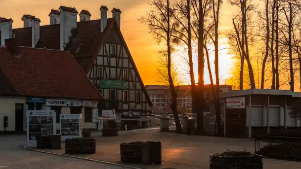 Zachód słońca w Mikołajkach, luty 2024 r. - zdjęcie 7