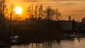 Zachód słońca w Mikołajkach, luty 2024 r. - zdjęcie 20