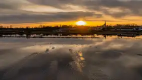 Zachód i rozlewiska przy Karolewie, luty 2024 r. - zdjęcie 18