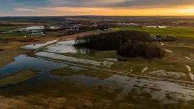 Zachód i rozlewiska przy Karolewie, luty 2024 r. - zdjęcie 12