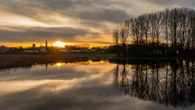 Zachód i rozlewiska przy Karolewie, luty 2024 r. - zdjęcie 28