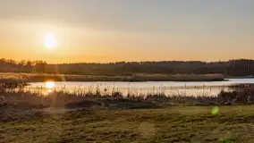 Zachód słońca nad stawami w Martianach, marzec 2024 r. - zdjęcie 23