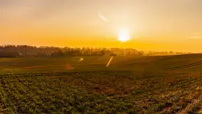 Zachód słońca nad Mazurskimi polami, Wopławki, marzec 2024 r. - zdjęcie 14