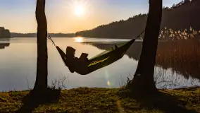 Zachód słońca w zatoce Skonał, nad jeziorem Tałty, marzec 2024 r. - zdjęcie 3