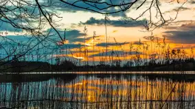 Zachód słońca nad jeziorem Głęboka Kuta, marzec 2024 r. - zdjęcie 2