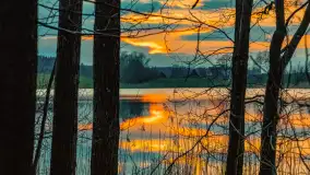 Zachód słońca nad jeziorem Głęboka Kuta, marzec 2024 r. - zdjęcie 32