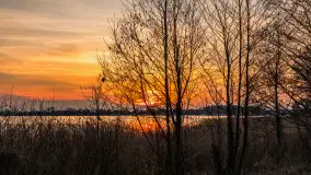 Zachód słońca nad jeziorem Tajty, marzec 2024 r. - zdjęcie 2