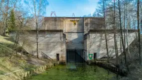 Śluza Leśniewo Górne na zdjęciach z drona, marzec 2024 r. - zdjęcie 3