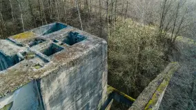 Śluza Leśniewo Górne na zdjęciach z drona, marzec 2024 r. - zdjęcie 24