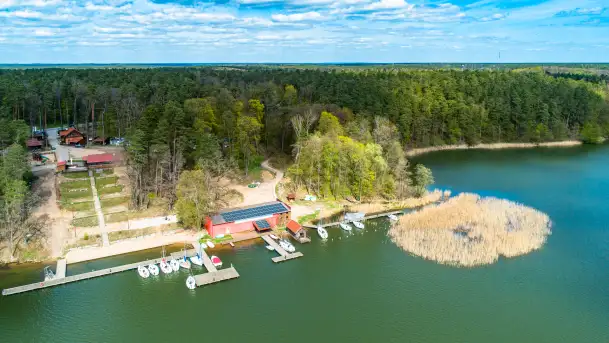 Ruciane-Nida, jezioro Nidzkie i OW Wodnik, wiosennie z drona - zdjęcie 1